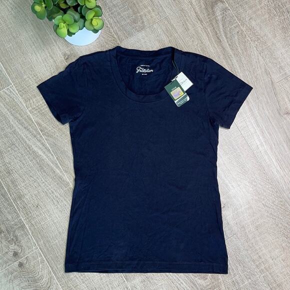 NWT FACTELIER by TFC Women's Black Scoop Neck Short Sleeve T-Shirt - Picture 1 of 8